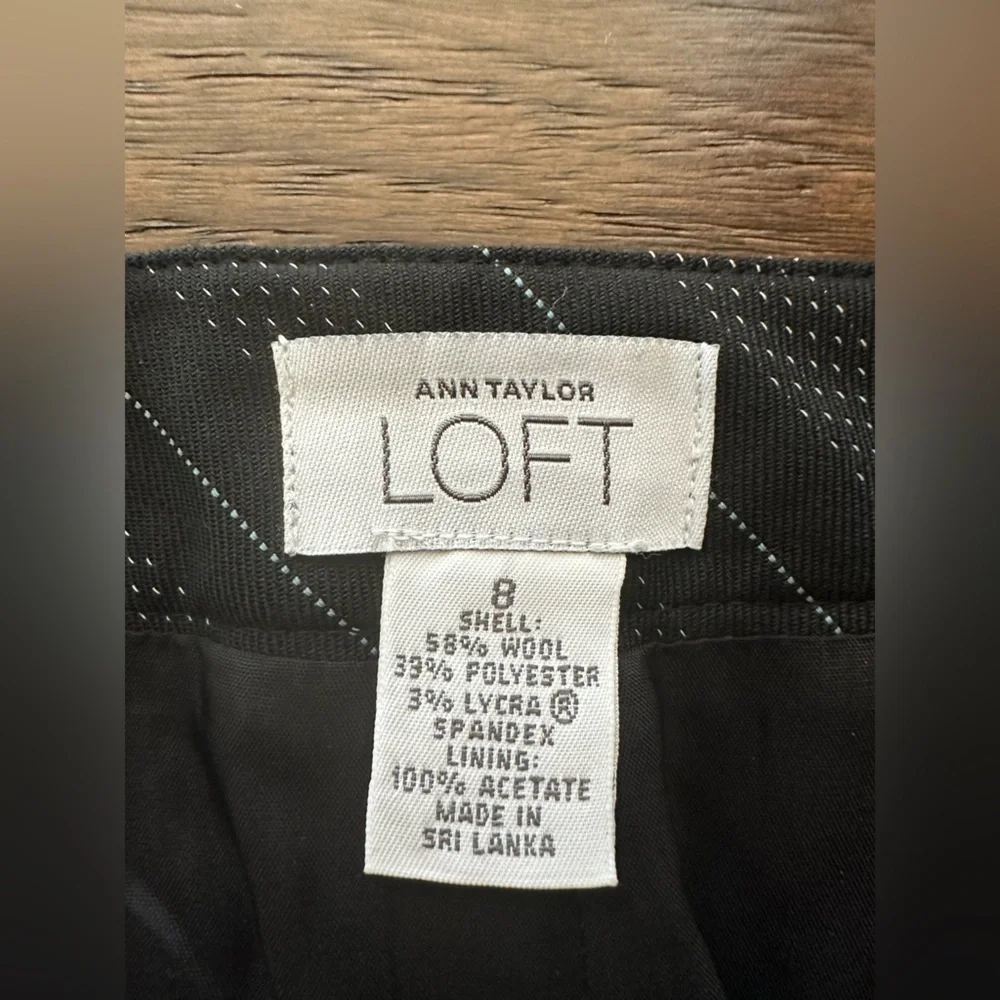 Ann Taylor Loft Wool Blend Wide-Leg Dress Pants- size 8